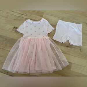 Pink Polka Dot Tulle Toddler Dress